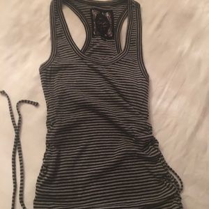 NW GUESS BRAIDED TANK TOP BLACK/GREY TANK TOP SZ S